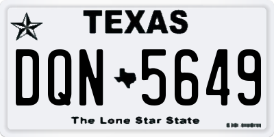 TX license plate DQN5649