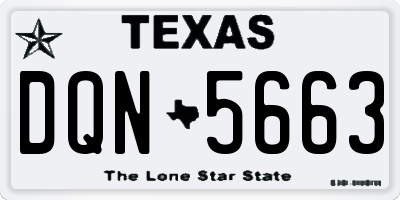 TX license plate DQN5663