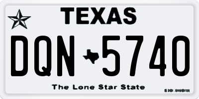 TX license plate DQN5740