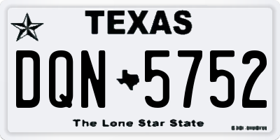 TX license plate DQN5752