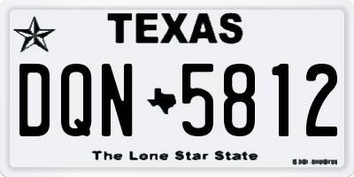 TX license plate DQN5812