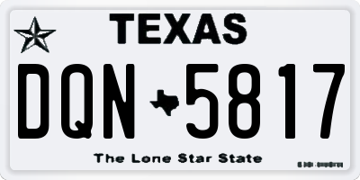 TX license plate DQN5817