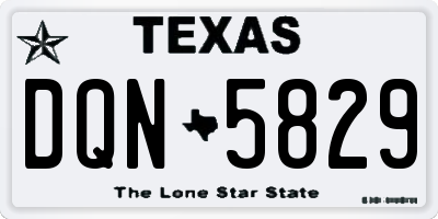 TX license plate DQN5829