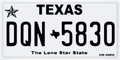 TX license plate DQN5830