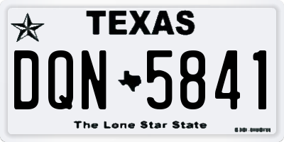 TX license plate DQN5841