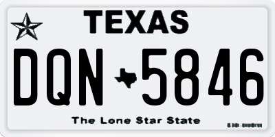 TX license plate DQN5846
