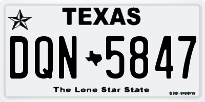 TX license plate DQN5847