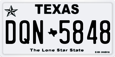 TX license plate DQN5848