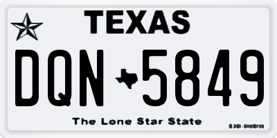 TX license plate DQN5849