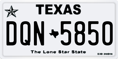 TX license plate DQN5850