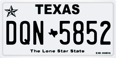 TX license plate DQN5852
