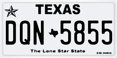 TX license plate DQN5855