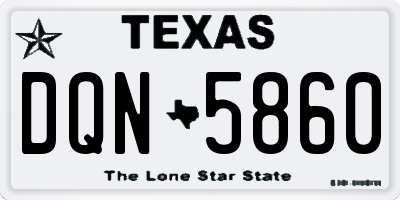 TX license plate DQN5860
