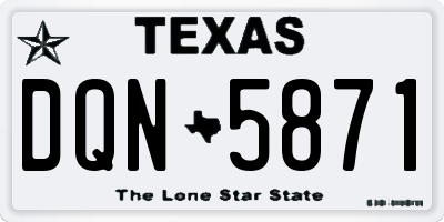 TX license plate DQN5871