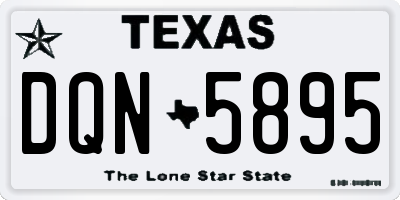 TX license plate DQN5895
