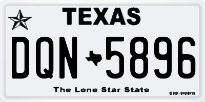 TX license plate DQN5896