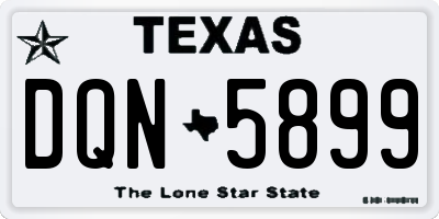 TX license plate DQN5899