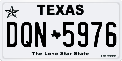 TX license plate DQN5976