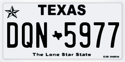 TX license plate DQN5977