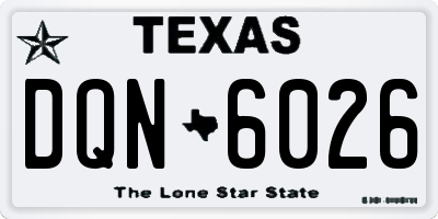 TX license plate DQN6026