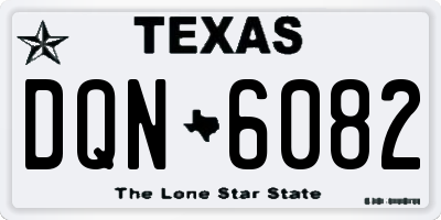 TX license plate DQN6082