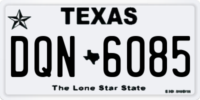 TX license plate DQN6085