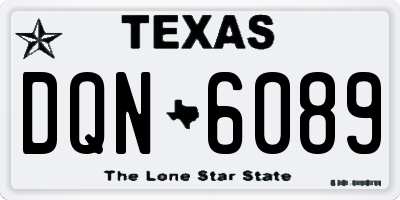 TX license plate DQN6089