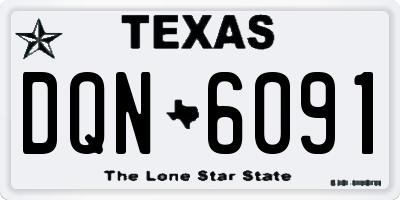 TX license plate DQN6091