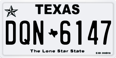 TX license plate DQN6147