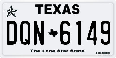 TX license plate DQN6149