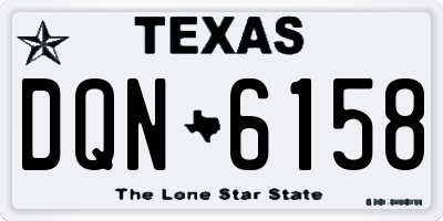 TX license plate DQN6158