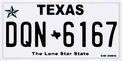 TX license plate DQN6167