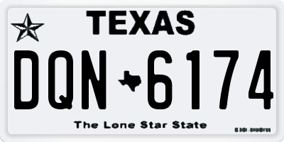 TX license plate DQN6174