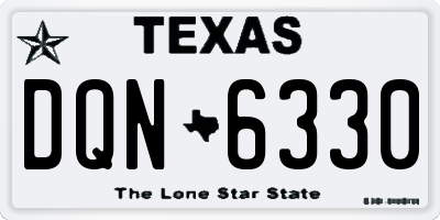 TX license plate DQN6330
