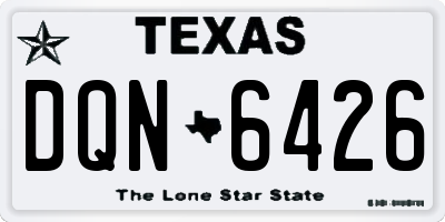 TX license plate DQN6426