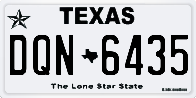 TX license plate DQN6435