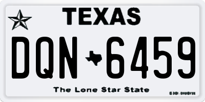 TX license plate DQN6459