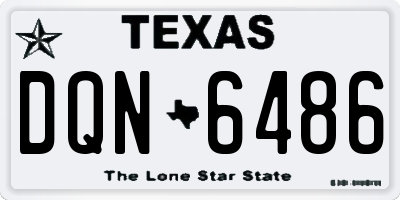 TX license plate DQN6486