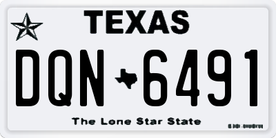 TX license plate DQN6491
