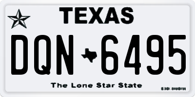 TX license plate DQN6495