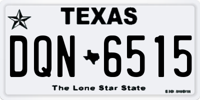 TX license plate DQN6515