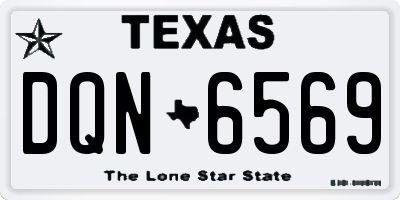 TX license plate DQN6569