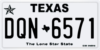 TX license plate DQN6571