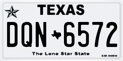 TX license plate DQN6572