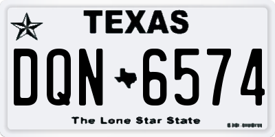 TX license plate DQN6574