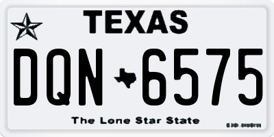 TX license plate DQN6575