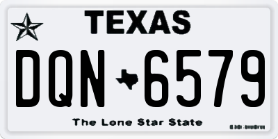 TX license plate DQN6579