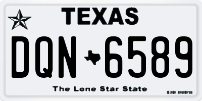 TX license plate DQN6589