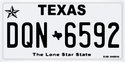 TX license plate DQN6592
