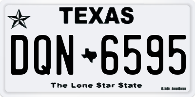 TX license plate DQN6595